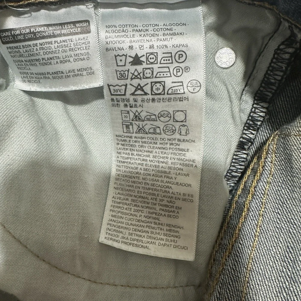 Levi's 505 Regular Fit Straight Leg Jeans Men's Blue Faded Denim‎ Size 34